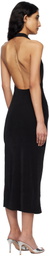 MISBHV Black Cowl Neck Maxi Dress