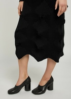 Issey Miyake Sculpted Knit Midi Dress Black