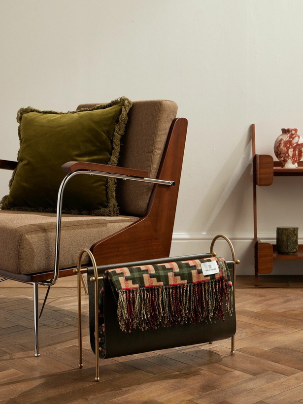 Photo: Soho Home - Meard Gold-Tone and Leather Magazine Rack