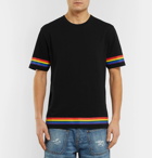 Loewe - Contrast-Tipped Logo-Print Cotton-Jersey T-Shirt - Men - Black