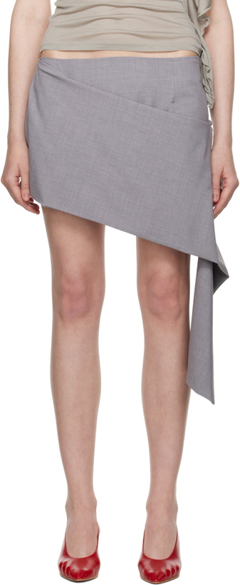 Photo: BELLE Gray Karo Miniskirt