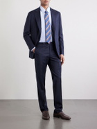 De Petrillo - Straight-Leg Wool-Blend Suit Trousers - Blue