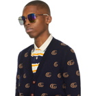 Gucci Gold and Multicolor GG0802S Sunglasses