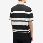 Moncler Men's Stripe Logo T-Shirt in Black