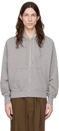 AMI Paris Gray Ami De Cœur Hoodie