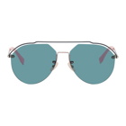 Fendi Silver and Blue FF M0031/S Sunglasses