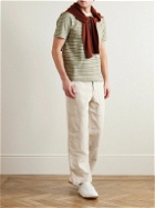 Mr P. - Striped Organic Cotton-Jersey T-Shirt - Green