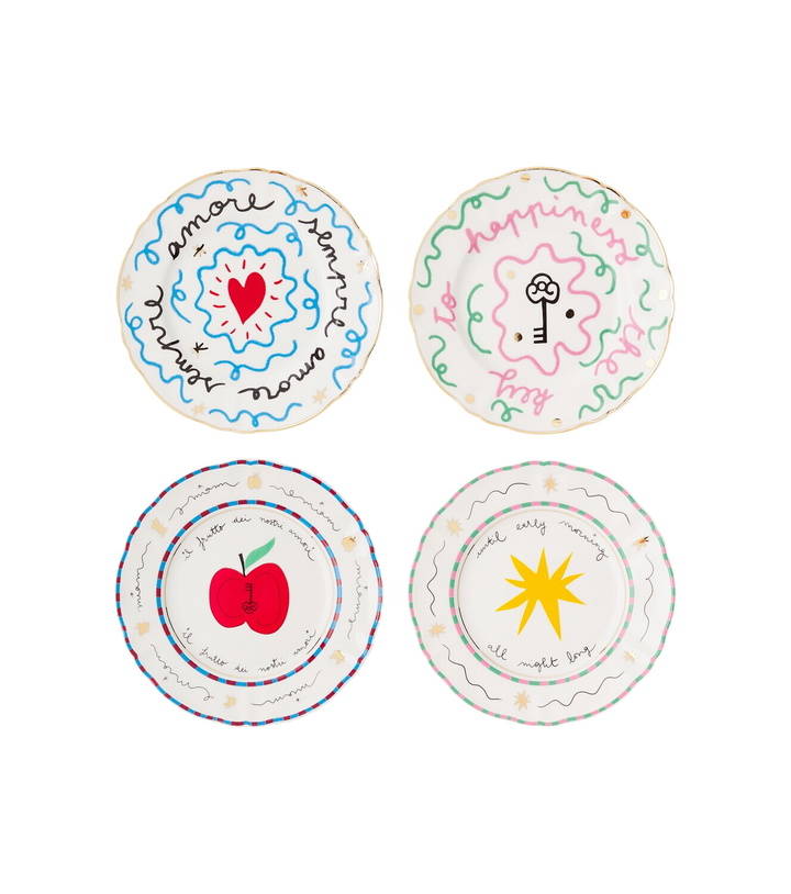 Photo: Bitossi Il Frutto della Passione set of 4 porcelain plates
