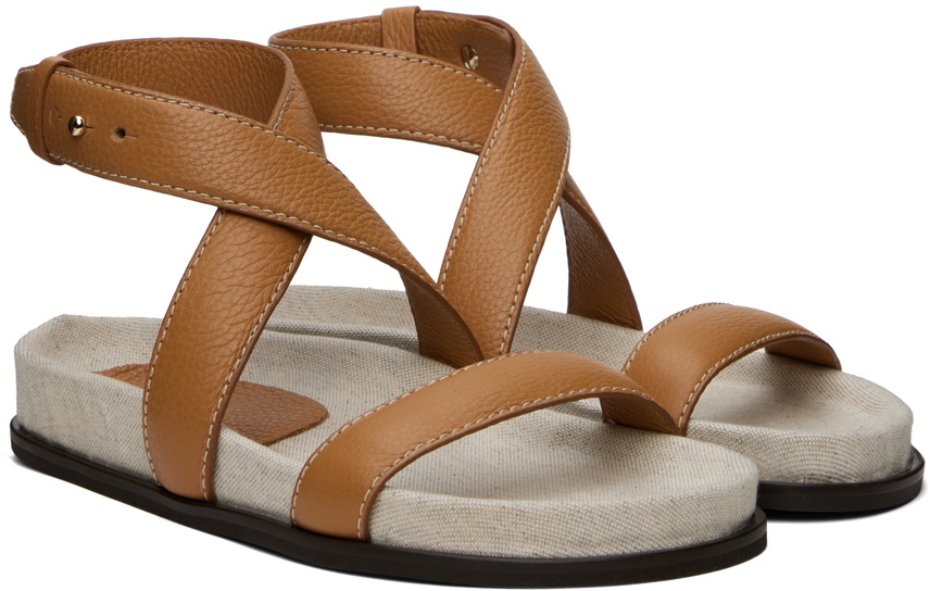 トーテムスウェーデン Toteme Leather Chunky Sandal The Chunky leather sandals in black - Toteme | Mytheresa