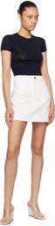 Fax Copy Express White Pegged Miniskirt