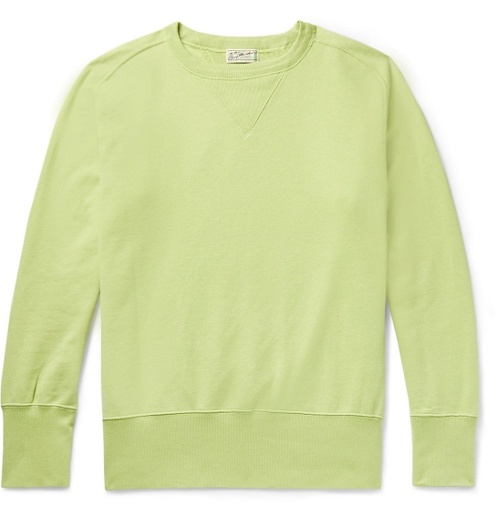 Photo: Levi's Vintage Clothing - Bay Meadows Loopback Cotton-Jersey Sweatshirt - Green