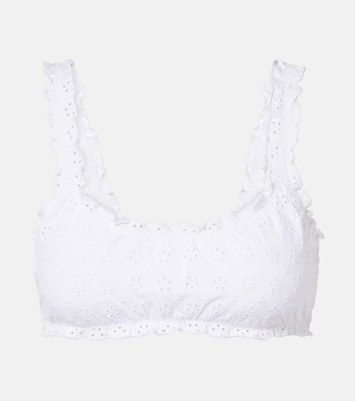 Polo Ralph Lauren Broderie anglaise ruffled bikini top