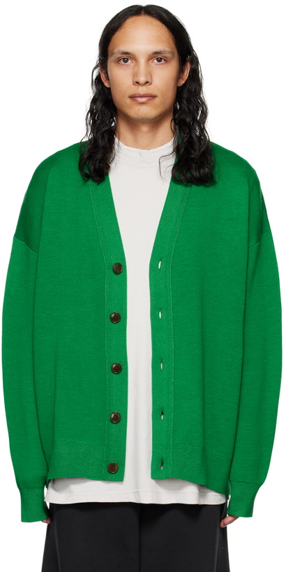 Photo: Acne Studios Green Y-Neck Cardigan