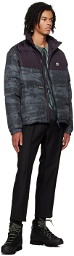 DEVÁ STATES Black & Gray Warpaint Puffer Jacket