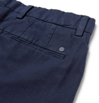 NN07 - Noho Slim-Fit Cotton and Linen-Blend Trousers - Men - Navy