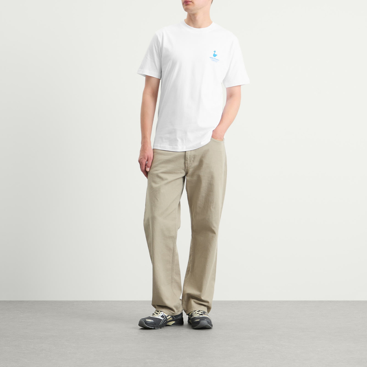 Norse Projects Men's Johannes Organic The Lakes Print T-shirt in White