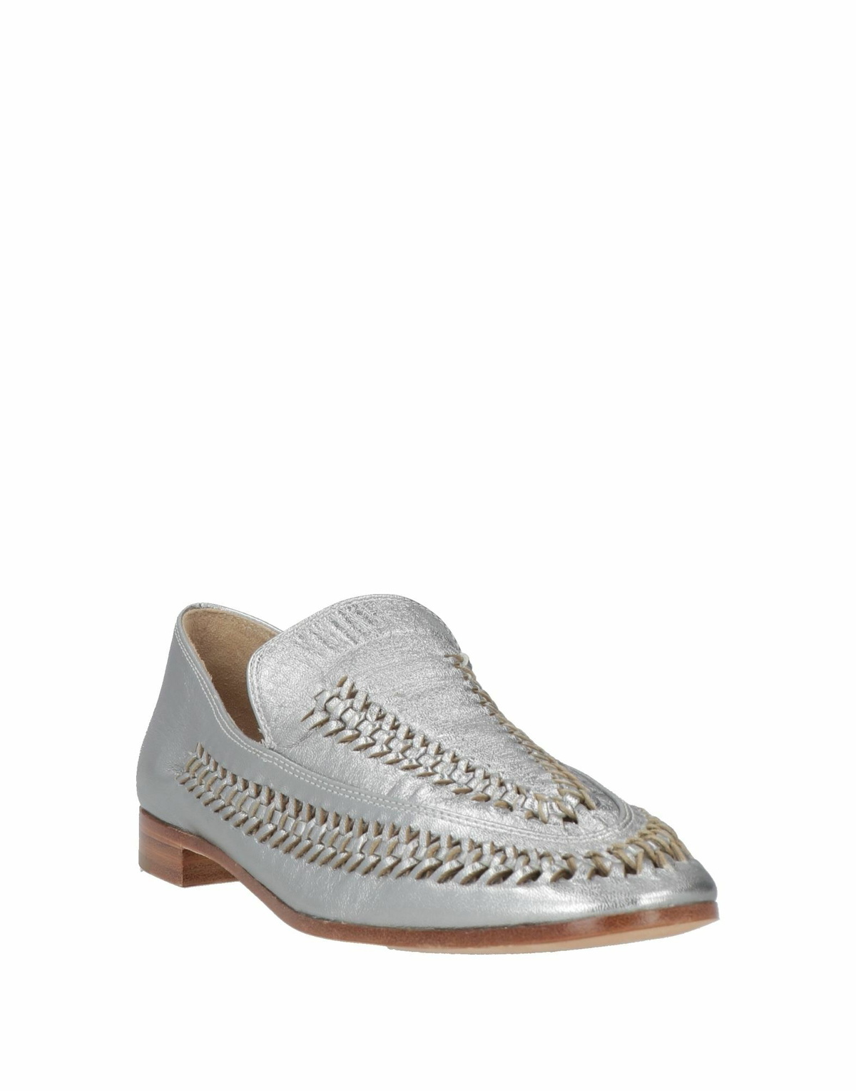 Giorgio Armani Womens Loafers in Silver