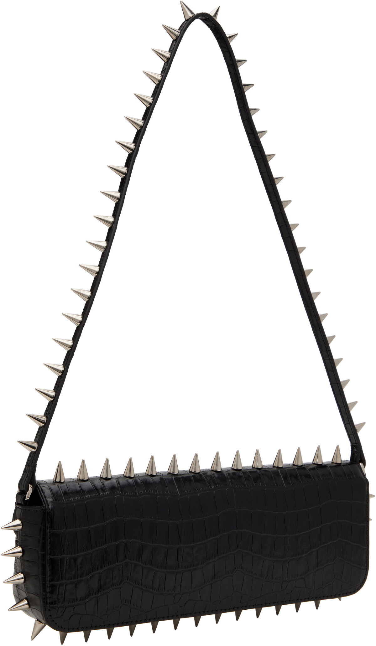 ABRA Black Spike Baguette Bag