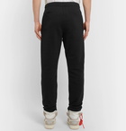 Off-White - Slim-Fit Logo-Print Loopback Cotton-Jersey Sweatpants - Men - Black