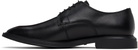 Hugo Black Grained Faux-Leather Derbys