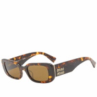 Miu Miu Eyewear Women's 08YS Sunglasses in Honey Havana