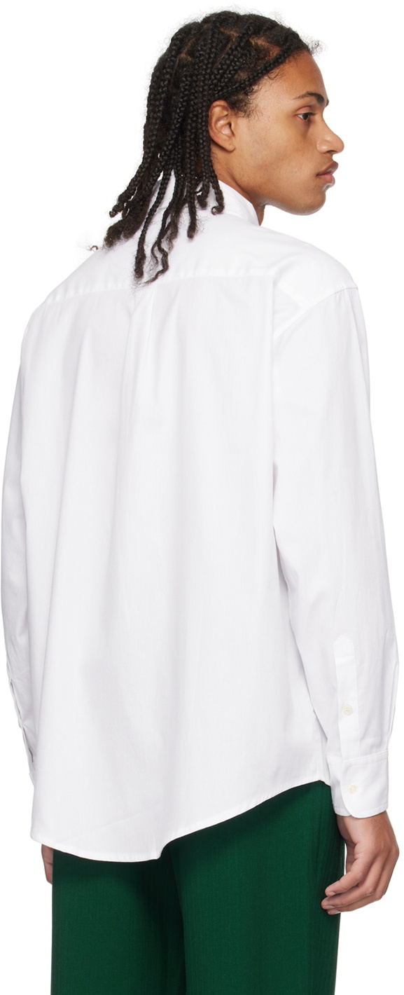 Late Checkout White Printed Shirt