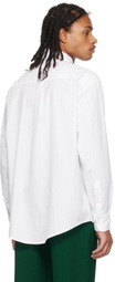 Late Checkout White Printed Shirt