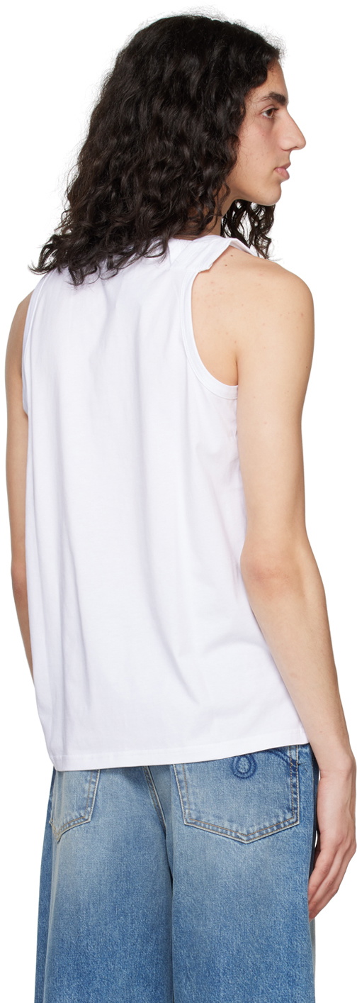Marina Yee White Deconstructed Tank Top
