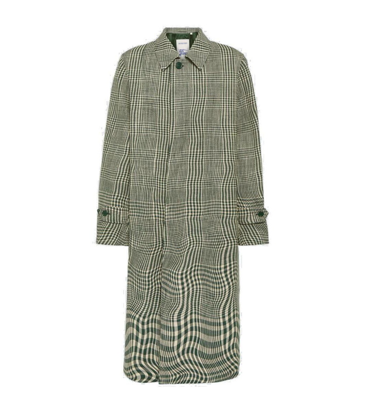 Photo: Burberry Checked silk and cotton-blend car coat