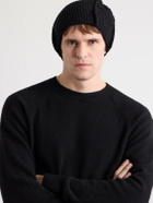 424 - Logo-Appliquéd Ribbed Cotton Beanie