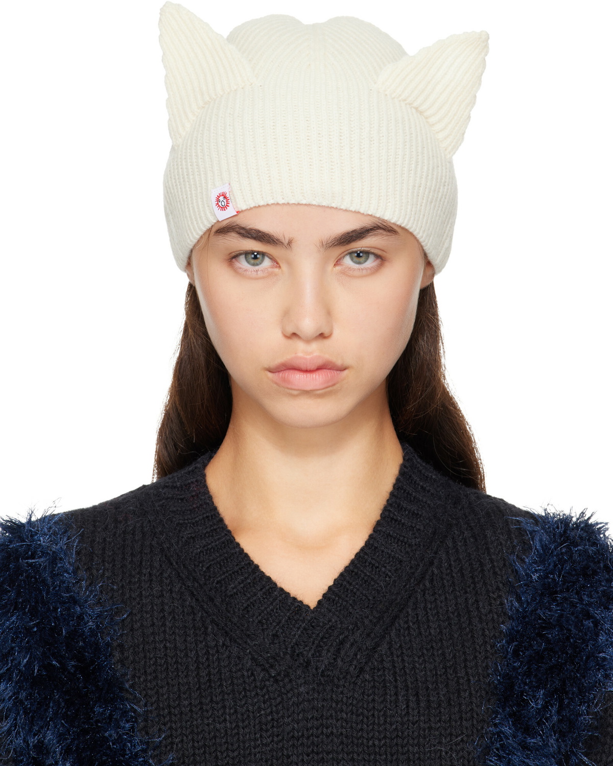 Charles Jeffrey LOVERBOY Off-White Ears Rib Beanie