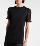 Nina Ricci Lace-trimmed cotton jersey T-shirt