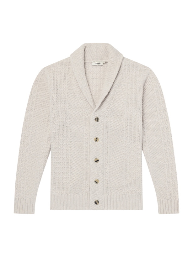 Photo: Altea - Shawl-Collar Wool and Cashmere-Blend Cardigan - Neutrals