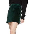 Alexachung Green Velvet Striped B-Line Miniskirt