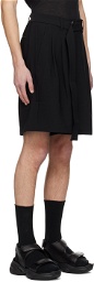 ATTACHMENT Black Belted Shorts