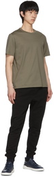 Brioni Khaki Cotton Gassed T-Shirt