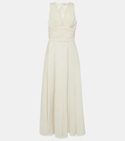 Elie Saab Crochet-detail cotton maxi dress