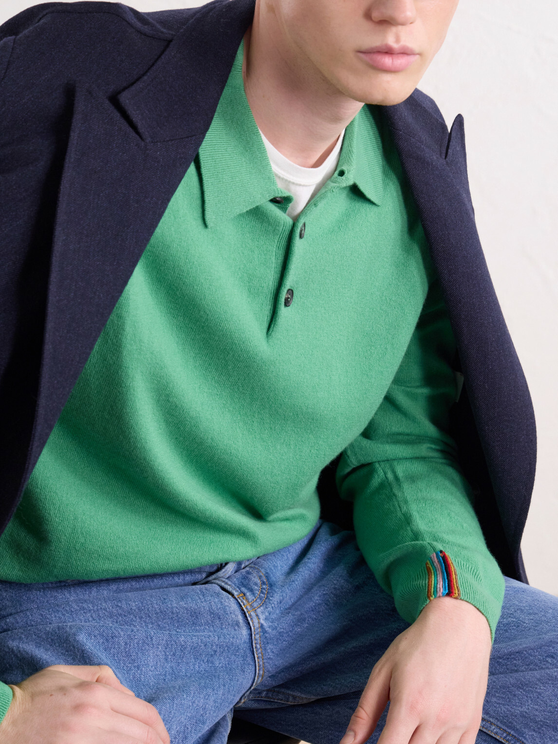 Paul Smith - Cashmere Polo Sweater - Green