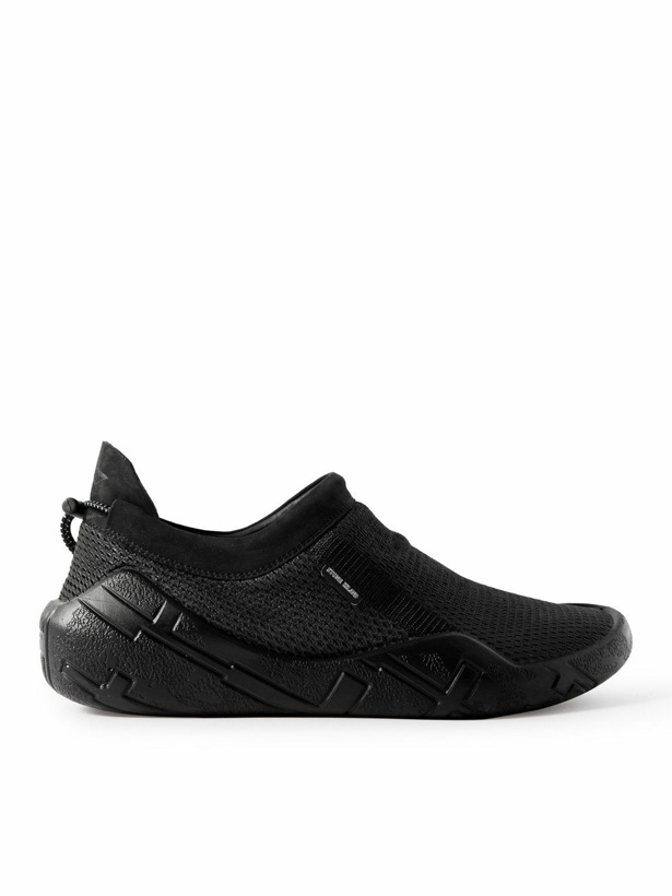 Photo: Stone Island Shadow Project - Shadow MOC Suede- and Webbing-Trimmed Mesh Slip-On Sneakers - Black