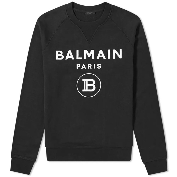 Photo: Balmain Paris Foil Logo Crew Sweat