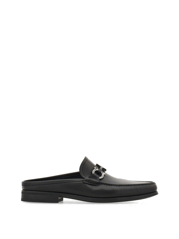Photo: Ferragamo Mens Gancini ornament mule in Black
