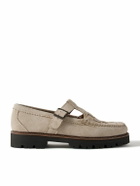 G.H. BASS - Corridor Fisherman Woven Suede Loafers - Neutrals