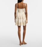 Agua by Agua Bendita Mielero embroidered linen minidress