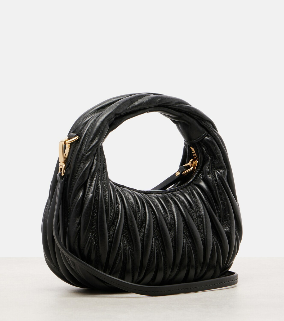 Miu Miu Wander Mini matelassé leather tote bag