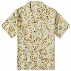 Saint Laurent Men's Geometrical Palm Tree Vacation Shirt in Natural