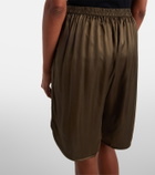 The Frankie Shop Nelis satin Bermuda shorts