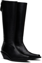 Ann Demeulemeester Black Auke Pointy Medium Heel Tall Boots