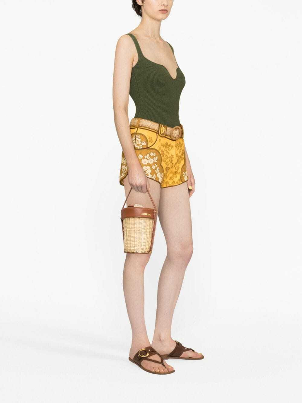 ZIMMERMANN - Floral Print Linen Shorts Zimmermann