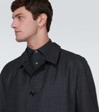 Lardini Single-breasted checked wool jacket