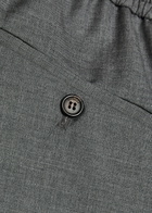 Slowear Drawstring Tapered-leg Wool Trousers Charcoal